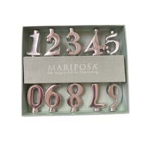 Mariposa Aluminum Number Candle Holder Reusable Birthday Set - Celebration